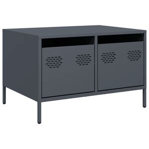vidaXL Meuble TV anthracite 68x50x43,5 cm acier lamin&eacute; &agrave; froid