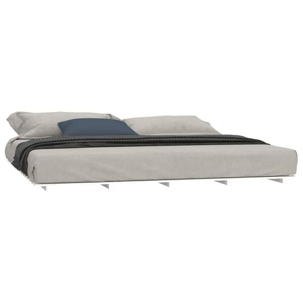 vidaXL Cadre de lit sans matelas blanc 180x200 cm bois massif de pin
