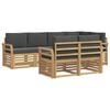 vidaXL Ensemble de canap&eacute;s d'ext&eacute;rieur 7 pc Blanc et anthracite