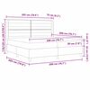 vidaXL Lit &agrave; ressort LED avec matelas Taupe 200 x 200 cm tissu