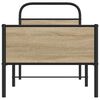 vidaXL Cadre de lit sans matelas 75x190cm ch&ecirc;ne sonoma bois ing&eacute;nierie