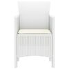 vidaXL Chaise de jardin 4 pcs Blanc 53 x 49 x 85 cm Polypropyl&egrave;ne