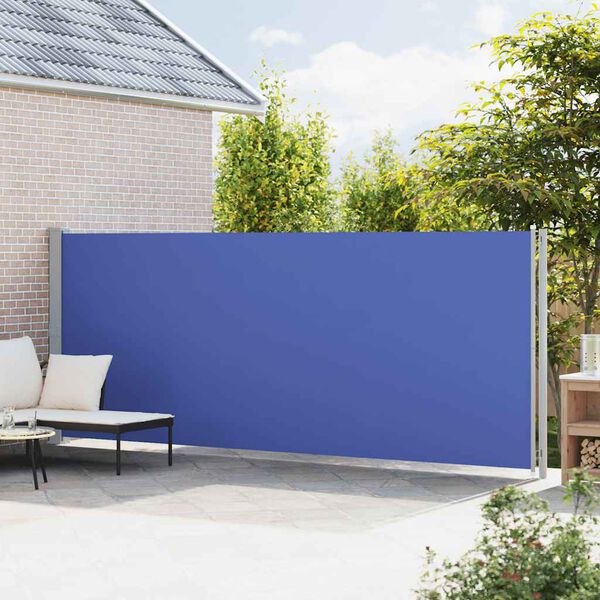 vidaXL Auvent lat&eacute;ral r&eacute;tractable de patio 180x600 cm Bleu