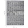 vidaXL Tapis à tissage plat d'extérieur 160x230 cm Rayures bleues