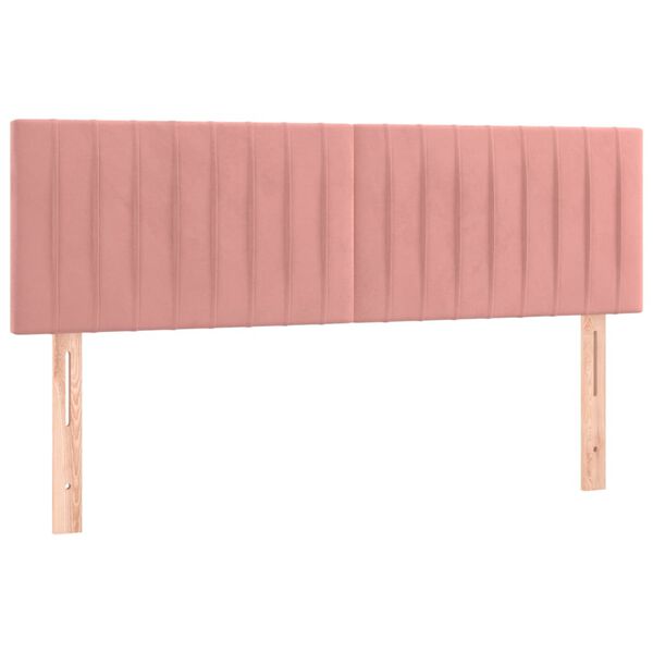 vidaXL T&ecirc;tes de lit Rose 144 x 5 x 78/88 cm Velours
