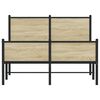 vidaXL Cadre de lit en métal sans matelas chêne sonoma 120x200 cm