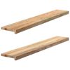 vidaXL Appuis de fenêtre 2 pcs non traité 120x20x2cm bois chêne massif
