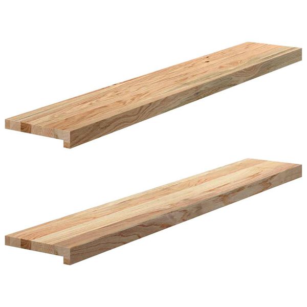vidaXL Appuis de fenêtre 2 pcs non traité 120x20x2cm bois chêne massif