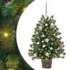 vidaXL Sapin de No&euml;l artificiel avec 150 LED Vert 95 cm PE et PVC