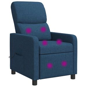 vidaXL Fauteuil inclinable Bleu Tissu