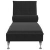 vidaXL Chaise longue de massage avec traversin noir velours