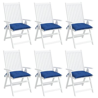 vidaXL Coussins de chaise 6 pcs bleu 50x50x7 cm tissu oxford