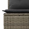 vidaXL Salon de jardin avec coussins 8 pcs gris r&eacute;sine tress&eacute;e acacia