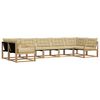 vidaXL Ensemble de canap&eacute;s d'ext&eacute;rieur 7 pc Blanc et Beige