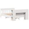 vidaXL Lit biblioth&egrave;que sans matelas blanc 120x200 cm bois pin massif