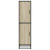 vidaXL Buffet haut ch&ecirc;ne sonoma 35,5x35x139 cm bois d'ing&eacute;nierie m&eacute;tal