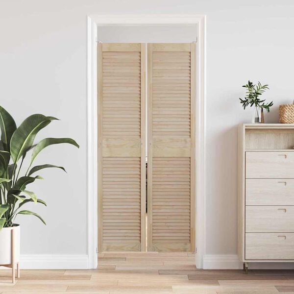 vidaXL Porte de Cabinet avec porte 2 pcs Naturel 170 x 2,1 x 39,5 cm