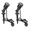 Luxform Projecteur LED de jardin 2 pcs Dominica Noir LUX9522D.01