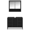 vidaXL Ensemble de mobilier de salle de bain 2 pcs Ch&ecirc;ne noir