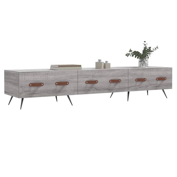 vidaXL Meuble TV sonoma gris 150x36x30 cm bois d'ing&eacute;nierie