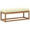 vidaXL Banc de jardin Bois d'Acacia Massif Naturel et Cr&egrave;me