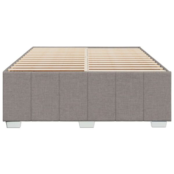 vidaXL Cadre de lit sans matelas taupe 140x190 cm tissu