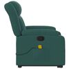 vidaXL Fauteuil inclinable de massage Vert fonc&eacute; Tissu