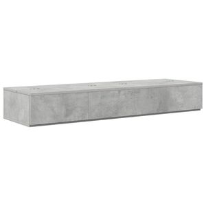 vidaXL Bureau de studio Gris b&eacute;ton 130 x 40 x 19,5 cm