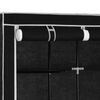 vidaXL Armoire avec compartiments et barres Noir 150x45x175 cm Tissu