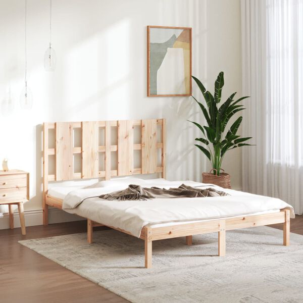 vidaXL Cadre de lit sans matelas 140x190 cm bois de pin massif