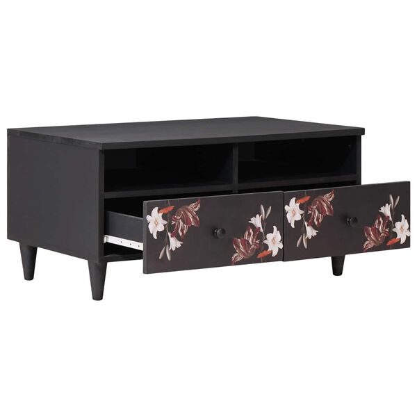 vidaXL Table basse Multicolore 80 x 54 x 40 cm Bois de mangue massif