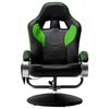 vidaXL Fauteuil de massage avec repose-pied vert similicuir