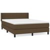 vidaXL Sommier &agrave; lattes de lit avec matelas Marron fonc&eacute; 140x190 cm