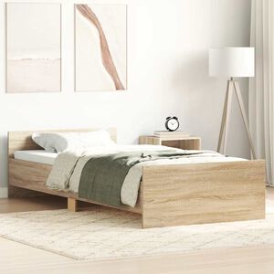 vidaXL Cadre de lit sans matelas ch&ecirc;ne sonoma 90x200 cm