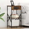 vidaXL Cabinet de chevet avec &eacute;tag&egrave;re 2 pcs Ch&ecirc;ne fum&eacute; 41 x 31 x 76 cm