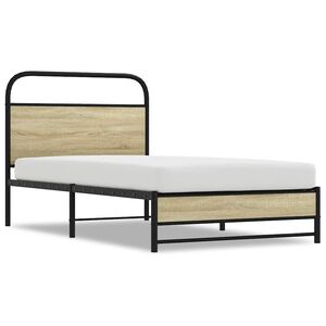 vidaXL Cadre de lit sans matelas 107x203 cm ch&ecirc;ne sonoma
