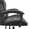 vidaXL Chaise de jeu pivotante Noir et gris Similicuir