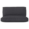 vidaXL Set de coussins de palette 2 pcs Noir Tissu Oxford
