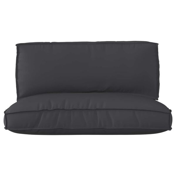vidaXL Set de coussins de palette 2 pcs Noir Tissu Oxford