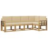 vidaXL Ensemble de canap&eacute;s d'ext&eacute;rieur 5 pc 5 place Blanc et Beige