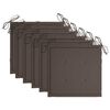vidaXL Chaises de jardin avec coussins taupe lot de 6 Bois teck massif
