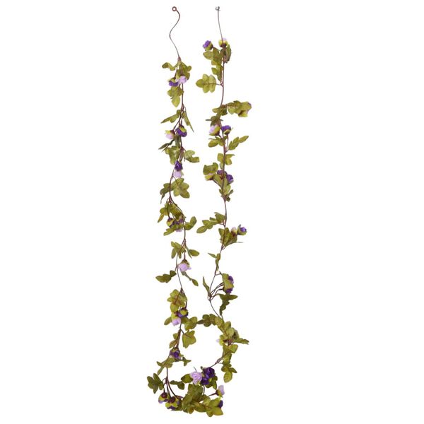 vidaXL Guirlandes de fleurs 6 pcs violet clair 215 cm
