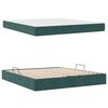 vidaXL Lit avec rangement et matelas Vert fonc&eacute; 160 x 200 cm Velours