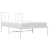 vidaXL Cadre de lit métal sans matelas avec tête de lit blanc 75x190cm