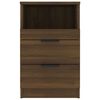 vidaXL Table de chevet Ch&ecirc;ne marron Bois d'ing&eacute;nierie