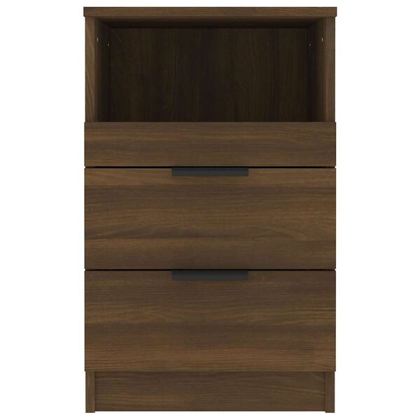vidaXL Table de chevet Ch&ecirc;ne marron Bois d'ing&eacute;nierie
