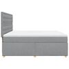 vidaXL Sommier &agrave; lattes de lit avec matelas Gris clair 200x200cm Tissu