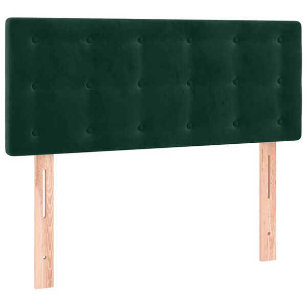 vidaXL T&ecirc;te de lit &agrave; LED Vert fonc&eacute; 100x5x78/88 cm Velours