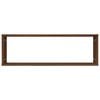 vidaXL &Eacute;tag&egrave;res murales cubiques 4 pcs Ch&ecirc;ne marron 80x15x26,5 cm