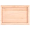 vidaXL Dessus de table 60x40x(2-4) cm bois de chêne massif non traité